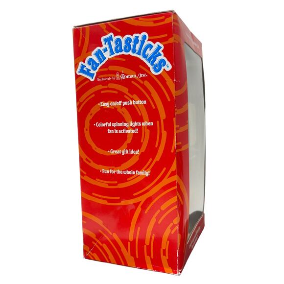 Roman Inc Fan-Tasticks Snowman with Spinning Fan Lights 1990's Christmas Holiday - Picture 16 of 16